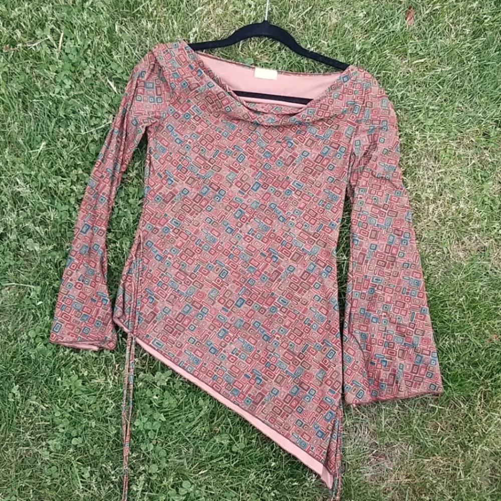 Asymmetrical Scoop Neck Blouse